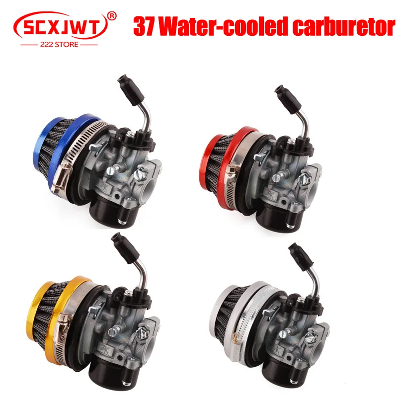 Wassergekühlter 2-Takt-Vergaser mit Ansaugrohr-Luftfilter für Mini Moto Dirt Pocket Bike ATV 37 49 50 80 Cc Teile Image