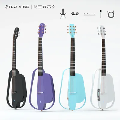 Enya nexg 2 All-in-One-Smart-Audio-Gitarre Akustisch-elektrische Kohle faser gitarre mit 50-W-Funklautsprecher und Loop-Pedal