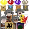 Moc mittelalter liche Militär miliz Soldaten Figuren Armee Bausteine Ritter Schild Helme Waffen