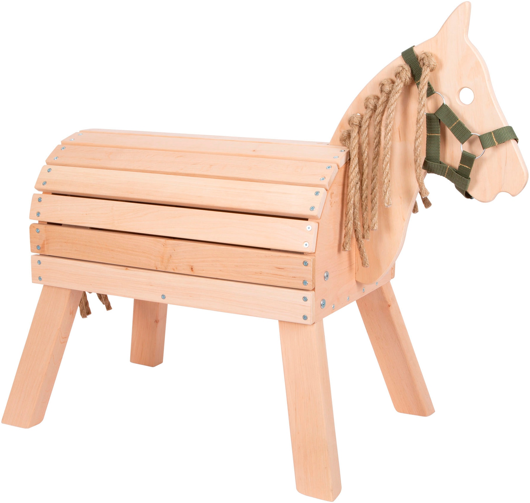 Holzpferd SMALL FOOT "kompakt", beige (natur), Stehtiere, KinderB:41cm H:70cm L:79cm, B:41cm H:70cm L:79cm