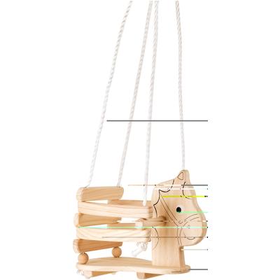 Babyschaukelsitz SMALL FOOT "Pferd", beige (natur), Schaukelsitze, Kinder, bis 30 kg, Holz, B:29cm H:30cm T:45cm