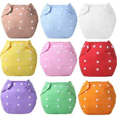 Baby Diapers Washable Reusable Nappies Grid Eco Friendly Cotton Baby Cloth Training Pant Cloth