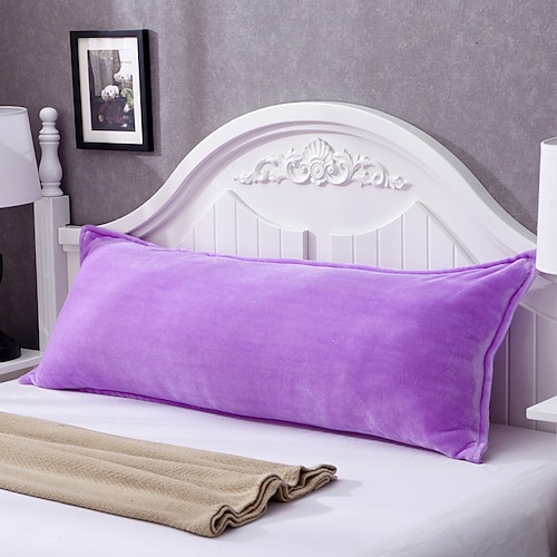 Einfarbiger dekorativer Überwurf-Körperkissenbezug, 1 Stück, weicher, quadratischer Kissenbezug für Schlafzimmer, Wohnzimmer, Sofa, Couch, Stuhl Image