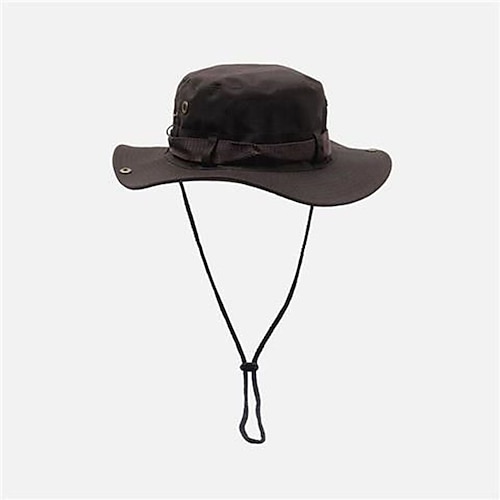 Herren Fischerhut Sonnenhut Cowboy-Hut Schwarz Grün Polyester Reise Strand Design Outdoor Urlaub Glatt Einstellbar Sonnenschutz Modisch Image