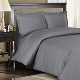 ZWBDJYC Hotel Stripe Taupe 3pc Full/Queen Comforter Cover (Duvet Cover Set) 100-Percent Cotton 600-Thread-Count Sateen Striped