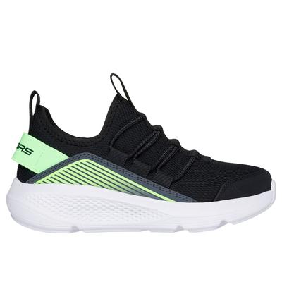 Skechers Boy's GO RUN Elevate Sneaker | Size 4.5 | Black/Lime | Textile/Synthetic | Machine Washable