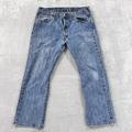 Levi's Jeans | Levi's 501 Jean Mens 36x29* Button Fly Blue Wash Distressed Denim 100% Cotton | Color: Blue | Size: 36