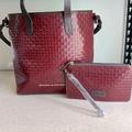 Dooney & Bourke Bags | Dooney & Bourke Large Woven Leather Liliana Tote & Wristlet | Color: Brown/Red | Size: 13.5”X11.25”X5”