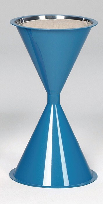 PROREGAL Klassischer Standascher für Innen- & Außenbereich | HxBxT 72x42x42cm | Kunststoff | Blau | Ascher Aschenbecher Image
