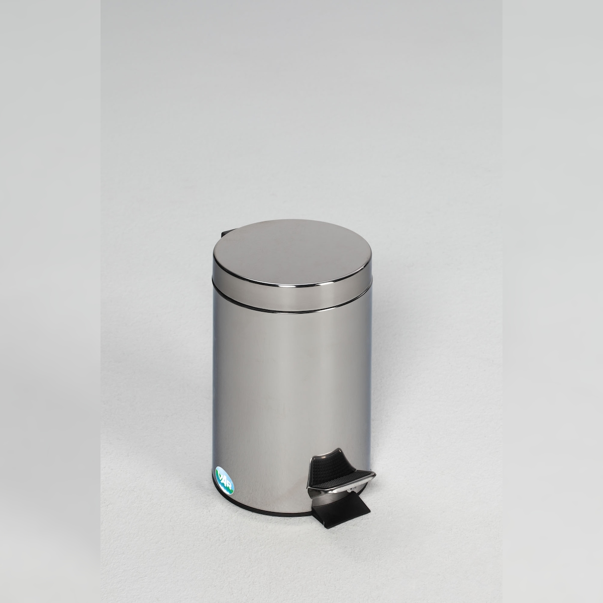 PROREGAL Robuster Tretabfallsammler mit Fußpedal & Inneneimer mit Griff | 3 Liter, HxBxT 27x17x17cm | Edelstahl | Silber | Mülleimer Abfalleimer Image