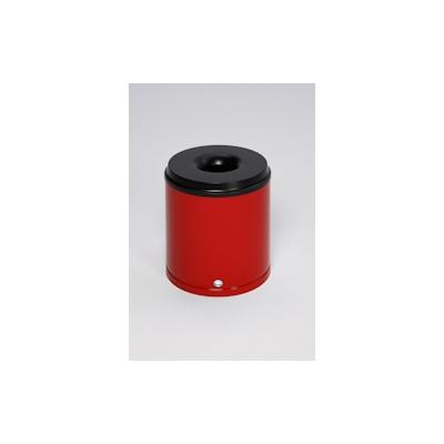 PROREGAL Selbstlöschender Papierkorb | 30 Liter, HxBxT 40x37x37cm | Verzinkter Stahl | Rot | Papiereimer Mülleimer für Papier Image