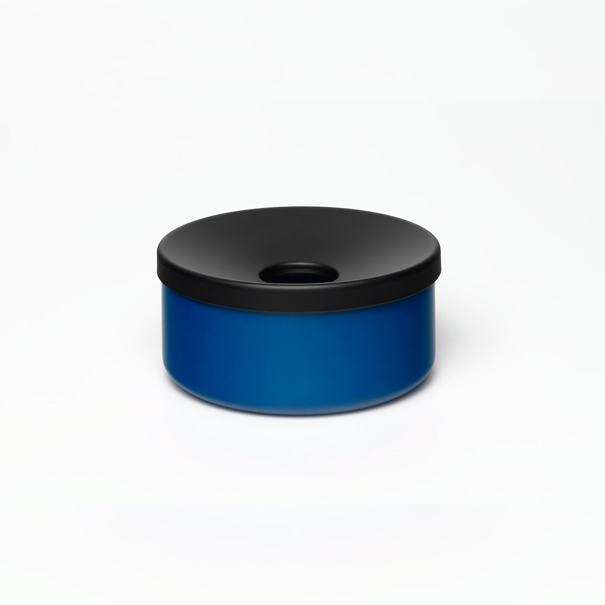 PROREGAL Robuster Tischascher | HxBxT 8x15,5x15,5cm | Stahl | Blau | Ascher Aschenbecher Image