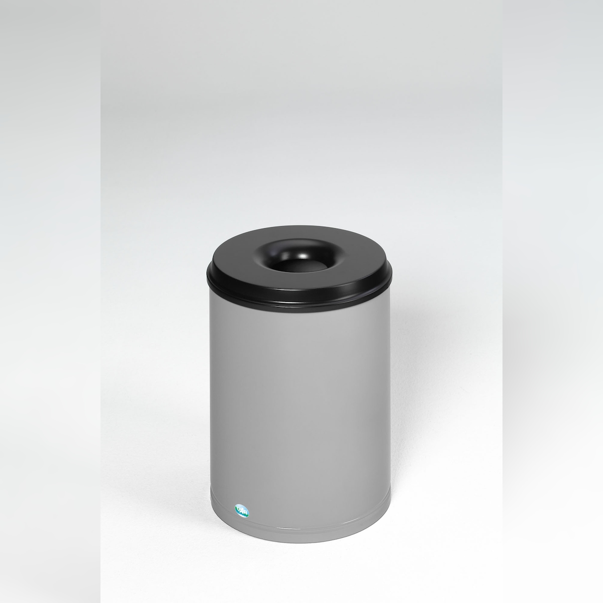 PROREGAL Selbstlöschender Papierkorb | 50 Liter, HxBxT 53x37x37cm | Verzinkter Stahl | Silber | Papiereimer Mülleimer für Papier Image