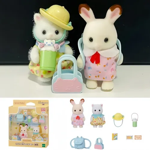 Heißer Verkauf sylvanian Puppen familien Anime Kindergarten Baby Serie Kawaii Puppe Set Box Wald