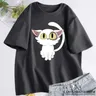 Suzume No Tojimari Cat T-Shirt per le donne Cartoon Anime T Shirt Cotton O Neck magliette stampa