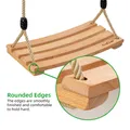 AnExer-Siège de balançoire en bois pour enfants balançoire en bois ensemble de jeu longueur