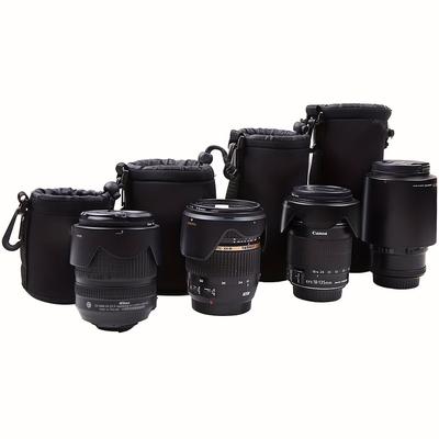 Slr Camera Lens Storage Bag Black