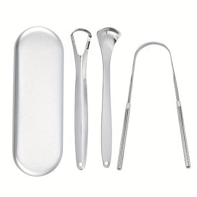 Tongue Scraper, Tongue Coating Scraper, Fresh Breath For Oral Care, Stainless Steel Tongue Cleaners, Tongue Cleaning Tools For Adults