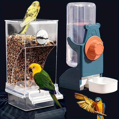 1pc/2pcs Automatic Bird Feeder & Water Dispenser -...