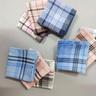 9pcs Plaid Handkerchief, Retro Man's Handkerchief