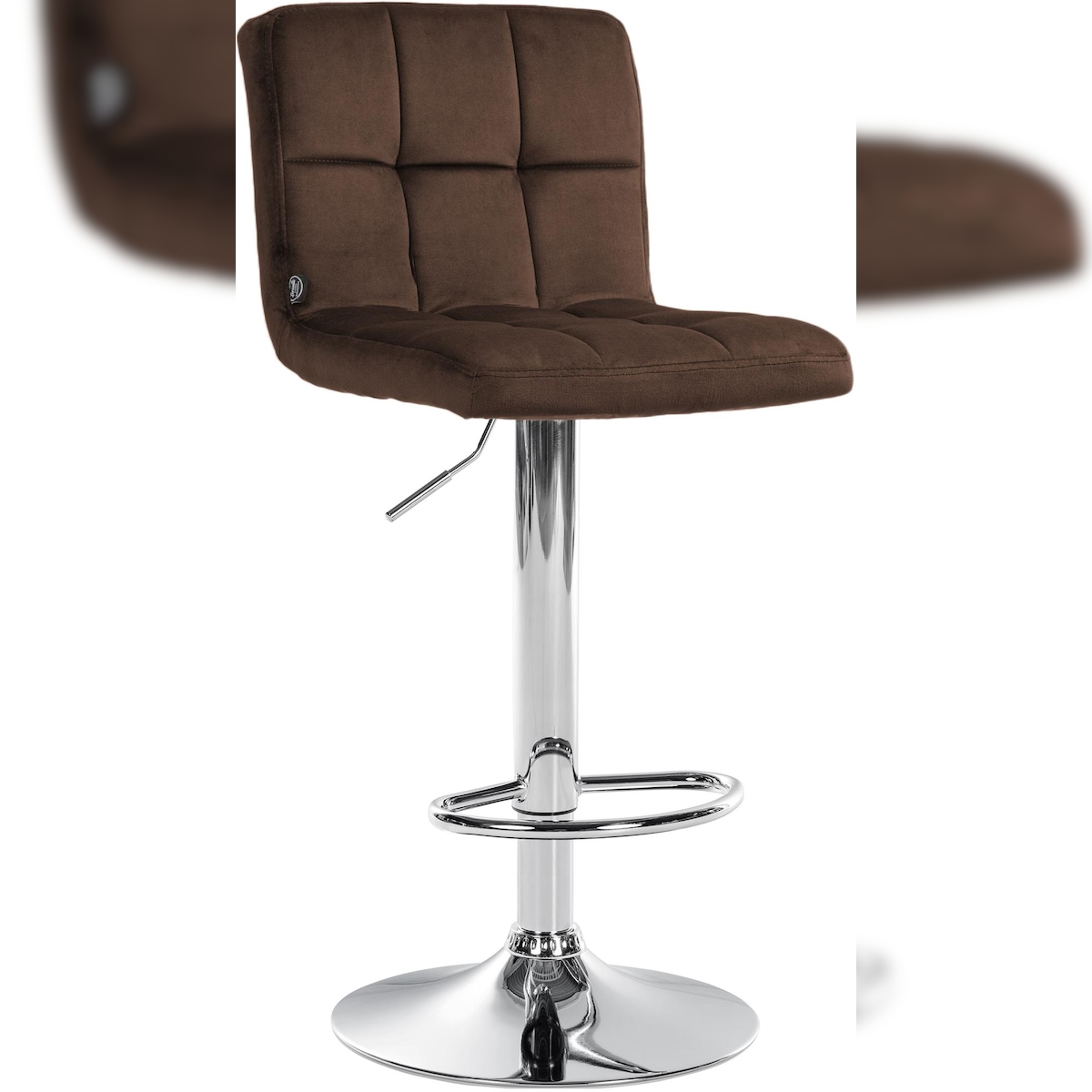 CLP Barhocker Peru Samt braun/chrom Image