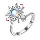 Anxiété soulager le Stress fleur anneau exquis réglable anneau ouvert bijoux pour femmes anniversaire anniversaire cadeau