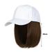 Dreparja Under $5 Straight Short Bob Wig Baseball Wig Baseball Cap Hair Wig Hats With Hair Baseball Cap With Hair Extensions For Women Straight Short Bob Wig