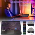 Electronics Gadgets Jioakfa Universal Wireless Bluetooth Keyboard Multimedia French Azerty Keyboard 6-Led Color Backlit With Multi- A2127 Black One Size