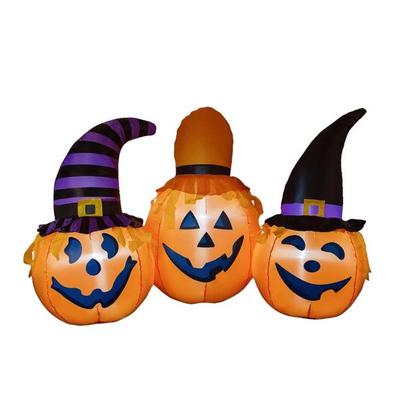 Goosh 360611 - LED 5' Three Pumpkins (69106) 5' Three Pumpkins Halloween Indoor/Outdoor Inflatable Lawn Decoration