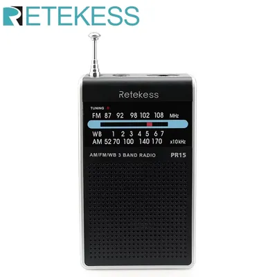 RETEKESS PR15 FM AM NOAA Emergency Pointer Tuning Radio Mini Handheld Radio Portable Pocket Radio Receiver With Weather Warning