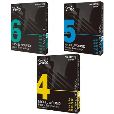 ZIKO Electric Bass Strings 4/5/6 String Bass Carbon Steel Hexagonal Alloy Beginner Professional