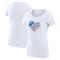 Women's G-III 4Her by Carl Banks White Oklahoma City Thunder Heart T-Shirt