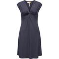 Jerseykleid RAGWEAR "Comfrey Solid" Gr. XS (34), Normalgrößen, blau (navy) Damen Kleider Strandkleider stylisches Sommerkleid mit tiefem V-Ausschnitt
