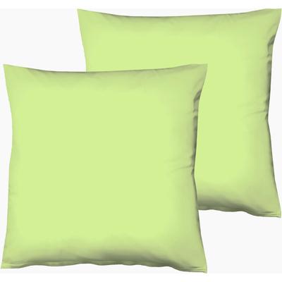 Kissenbezüge FLEURESSE "Colours", grün, B:80cm L:80cm, Interlock-Jersey, Obermaterial: 100% Baumwolle, Kissenbezüge, edler, bügelfreier Interlock-Jersey aus 100% Baumwolle Image
