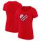 Women's G-III 4Her by Carl Banks Red LA Clippers Heart T-Shirt
