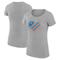 Women's G-III 4Her by Carl Banks Heather Gray Oklahoma City Thunder Heart T-Shirt