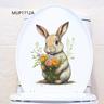 Cute Rabbit Toilet Toilet Sticker Removable Toilet Toilet Bathroom Toilet Toilet Home Decoration Sticker