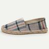 Men's Plaid Canvas Espadrilles - Comfortable Slip-On Summer Shoes