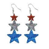 ANMUYUM American Patriotic Earrings American Flag Red White And Blue Earrings For Women 4th Of July Dangle Earrings For Womenï¼Œ4th Of July Decorations