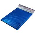 Metallic Foil Bubble Mailers - Self Seal Adhesive Shipping Bags, Waterproof Self Seal Adhesive Cushioning Padded Envelopes for Shipping, Mailing, Packaging, Bulk (Blue, 190x255mm 200pc)