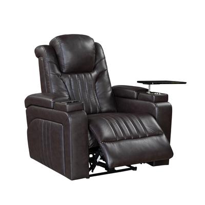 Power Home Theater Recliner with Power Adjustable Headrest, Wireless Charging, Storage Arms, Cup Holder and Swivel Tray Table