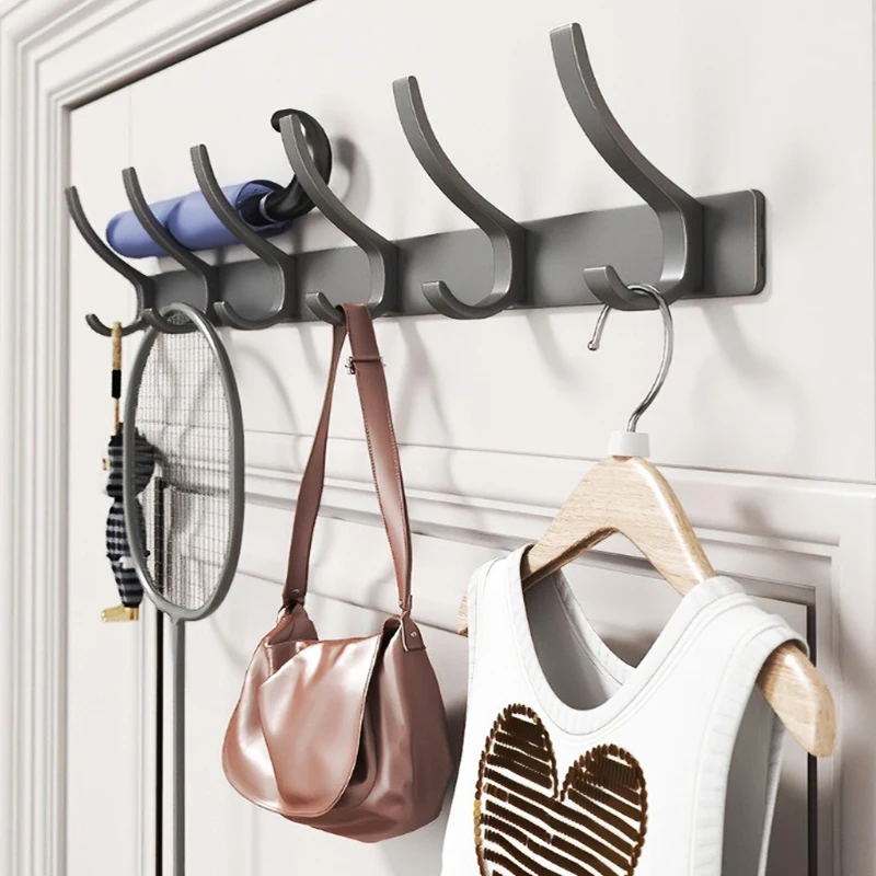 YUNJIEYA Schwarz/Weiß/Gun Grey Türhaken Kleiderbügel Aufbewahrung Schlafzimmer Kleiderhaken Wandbehang Küche Badezimmer Zubehör