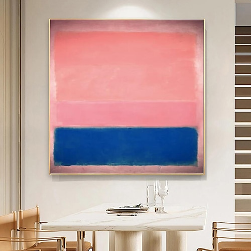 Berühmter Mark Rothko, farbenfrohes abstraktes Kunstwerk, handgemaltes Leinwandgemälde, moderne Wandkunst für Galerie, Wohnzimmer, Heimdekoration, gespannter Rahmen, fertig zum Aufhängen oder Image