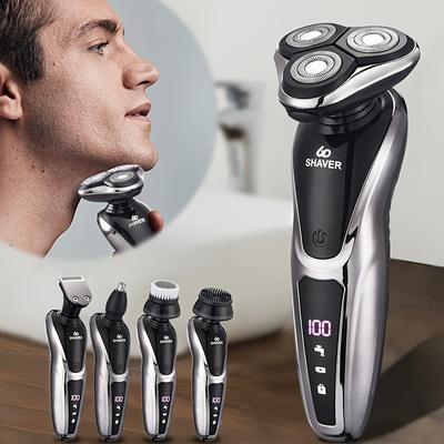 Electric Razor For Men, Dry & Wet Electric Shaver, Usb Rechargeable Rotary Shaving Machine, Valentine's Day Gift