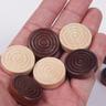 30 Pieces Wooden Checkers, 1.0inch/2.54cm Wood Checkers For Board Game/backgammon, Gaming Gift
