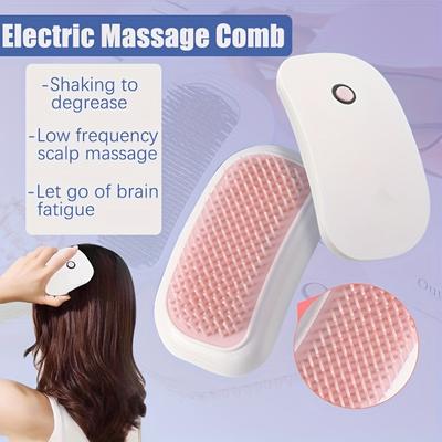 Electric Massage Comb, Abs Protable Beauty Tool Scalp Comb, Body Relaxing High Frequency Vibration Head Massager, Whole Body Massager Hair Brush Massager
