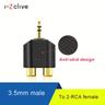 Upgrade Your Audio Setup With This Gold-plated 3.5mm Male To 2rca Female Adapter Cable!