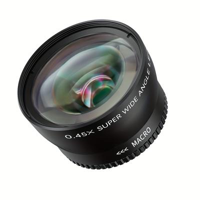 TEMU Wide Angle Macro Lens, Camera 58mm 0.45x Magnification Universal Conversion Lens Professional Optical Glass Camera Close Up Lens, For For For 58mm Mount Camera