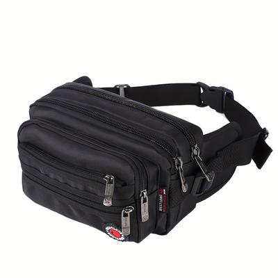 TEMU Westlong Men's Waterproof Waist Pack - Large Capacity, Casual Outdoor Sports Fanny Pack With Multiple Pockets