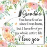 Grandma's birthday gift acrylic heart-shaped grandma logo from granddaughter and grandson's